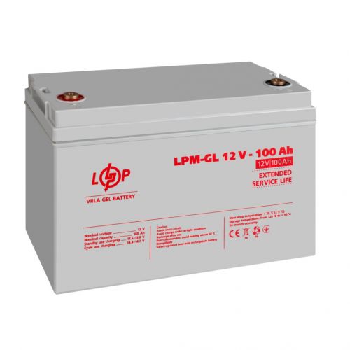 Акумуляторна батарея LogicPower LPM-GL 12V 100AH - фото 5