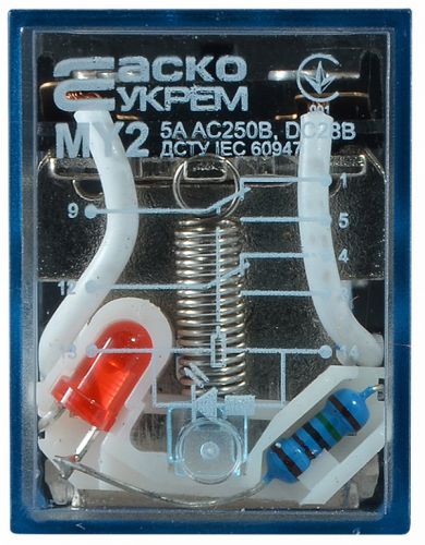 Реле промежуточное АсКо МY2 5А AC-24В IP40 (A0090010006) - фото 2
