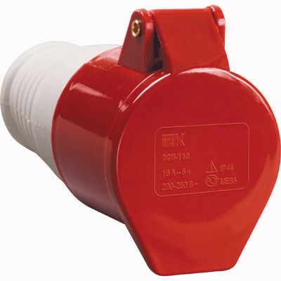 Розетка переносная ИЭК 214 16А 380В 3Р+PЕ (PSR22-016-4) - фото 1