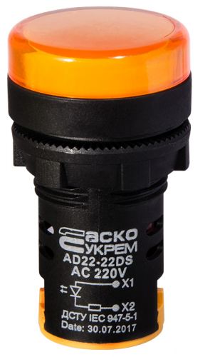 Світлодіодна матриця АсКо AD22-22DS жовта 220В АC - фото 1