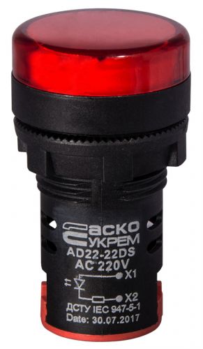 Светодиодная матрица АсКо AD22-22DS красная 220В АC (A0140030038) - фото 1