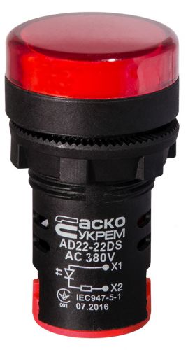 Светодиодная матрица АсКо AD22-22DS красная 380В АC (A0140030150) - фото 1