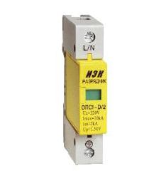 Обмежувач перенапруг ІЕК ОПС1-D 1Р In = 5kA 230B Im = 10kA - фото 1