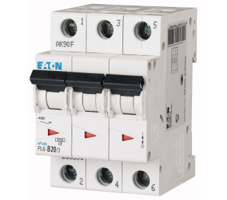 Автоматический выключатель Eaton (Moeller) PL6-B20/3 (286590)