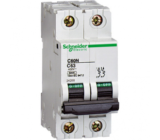 Автоматический выключатель Schneider Electric iC60N 2P 10A хар-ка C 6кА