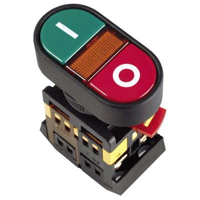 Кнопка ИЭК APВВ-22 N D22мм неон 240В 1з+1р (BBD11-APBB-K51) - фото 1