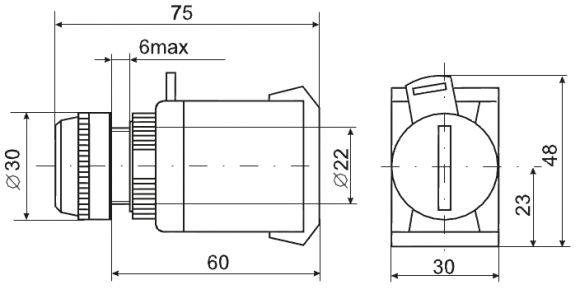 Кнопка ИЭК ABLFS-22 желтый D22мм неон 240В 1з+1р (BBT30-ABLFS-K05) - фото 2