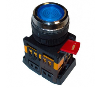 Кнопка ИЭК ABLFS-22 синий D22мм неон 240В 1з+1р (BBT30-ABLFS-K07) Кнопка ИЭК ABLFS-22 синий D22мм неон 240В 1з+1р (BBT30-ABLFS-K07)