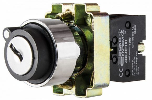 Кнопка поворотная с ключом АсКо XB2-BG41 1р (A0140010011) - фото 2