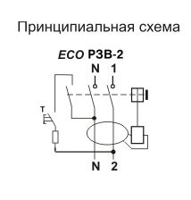 Реле захисного вимкнення ПРОМФАКТОР РЗВ-2 2P 40 / 0,1 ECO - фото 3