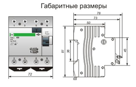 Реле защитного выключения ПРОМФАКТОР РЗВ-4 4P 25/0,03 ECO - фото 2