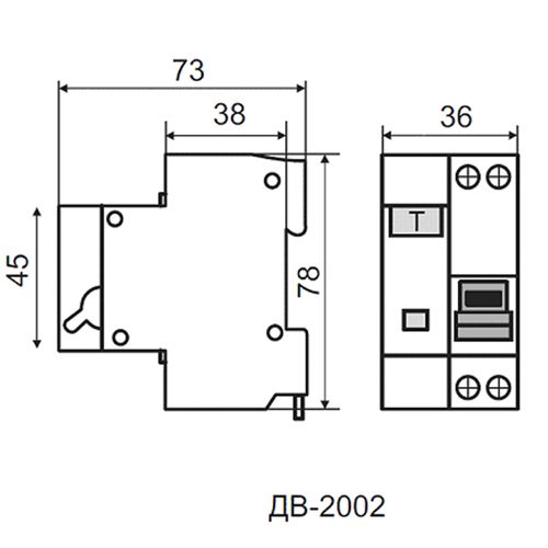 Дифференциальный выключатель Аско ДВ-2002 32А 30мА (A0030010008) - фото 3