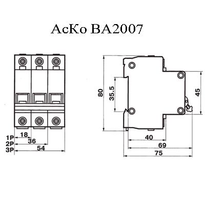Вимикач-роз'єднувач Аско УкрЕМ ВА-2007 ВРН 3p 100А - фото 3