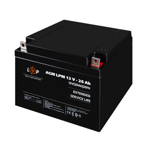 Акумуляторна батарея LogicPower LPM12-26 Ah - фото 2