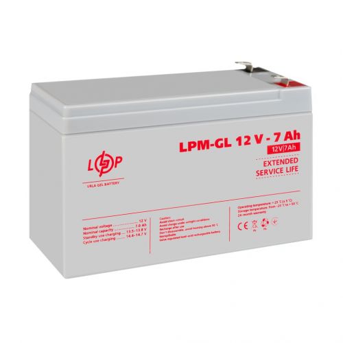 Акумуляторна батарея LogicPower LPM-GL 12V - 7AH - фото 3