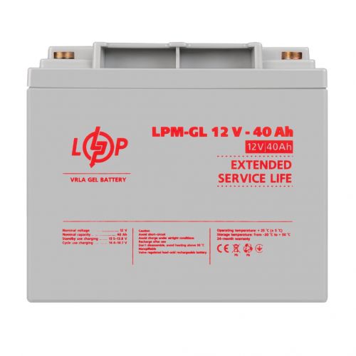 Акумуляторна батарея LogicPower LPM-GL 12 - 40 AH - фото 1