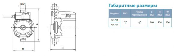 Насос для повышения давления Aquatica GPD15-12A/195 (774714) - фото 4
