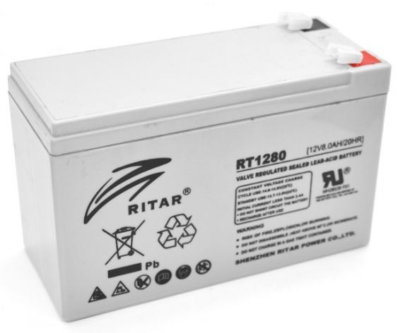 Акумуляторна батарея RITAR RT1280, 12V 8.0Ah (2976) - фото 1
