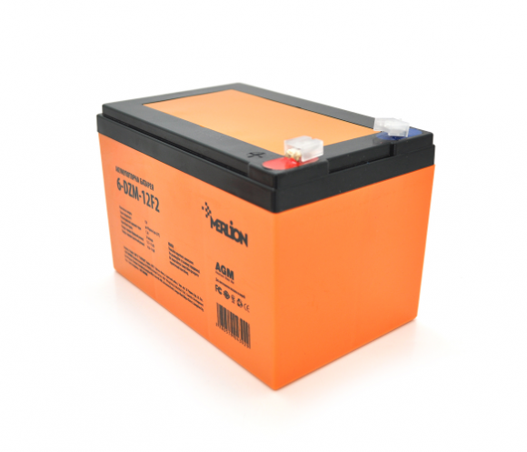 Аккумуляторная батарея тяговая MERLION 6-DZM-12, 12V 12Ah (4392) - фото 1