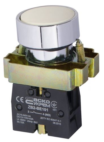 Кнопка "Старт" АсКо XB2-BA11 белая (A0140010061) - фото 1