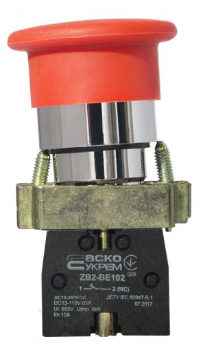 Кнопка "Стоп" АсКо XB2-BC42 (грибок) (A0140010031) - фото 5