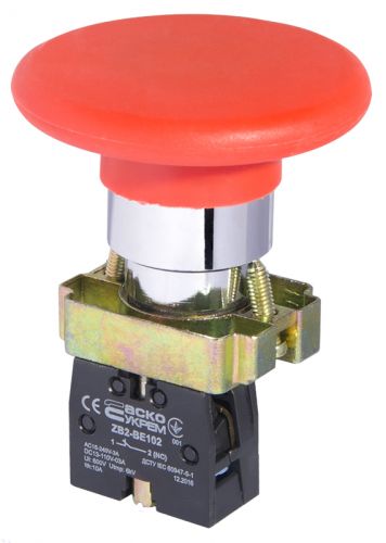 Кнопка "Стоп" АсКо XB2-BR42 (грибок) (A0140010015) - фото 1