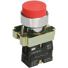 Кнопка ИЭК LAY5-BL41 без подсветки красная 1з (BBT70-BL-K05) - фото 1