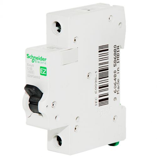 Автоматический выключатель Schneider Electric Easy9 1P 63A хар-ка C 4,5кА EZ9F34163 - фото 1
