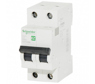 Автоматический выключатель Schneider Electric Easy9 2P 6A хар-ка C 4,5кА EZ9F34206