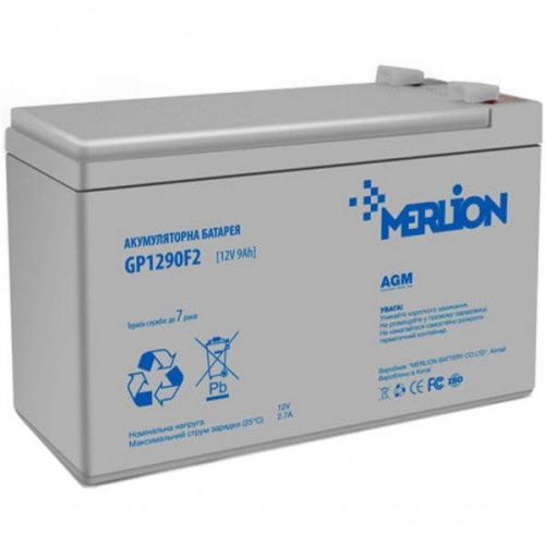 Аккумуляторная батарея MERLION AGM GP1290F2 12 V 9 Ah (2028) - фото 1