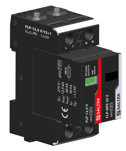 Ограничитель перенапряжения УЗИП SALTEK FLP-12,5 V/1S+1 - фото 1