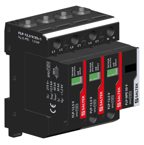 Ограничитель перенапряжения УЗИП SALTEK FLP-12,5 V/3S+1 - фото 1