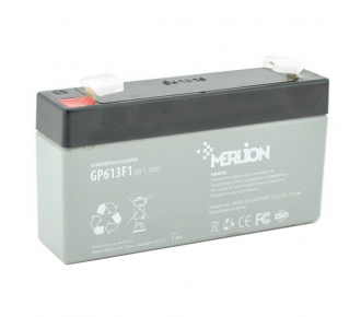 Аккумуляторная батарея MERLION GP613F1 6 V 1,3Ah (5996)