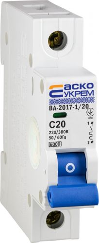 Автоматичний вимикач Аско УкрЕМ ВА-2017 1р 20А - фото 3