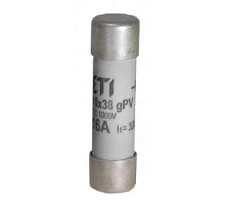 Предохранитель цилиндрический ETI CH10x38 gPV 20A/1000V DC (2625085) Предохранитель цилиндрический ETI CH10x38 gPV 20A/1000V DC (2625085)