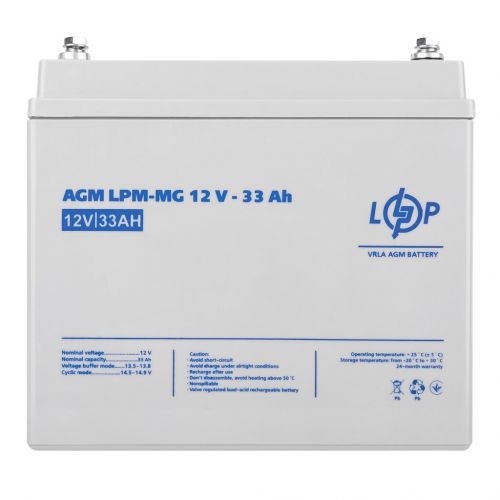 Акумуляторна батарея LogicPower AGM LPM-MG 12 - 33 AH - фото 4
