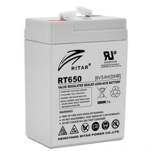 Аккумуляторная батарея RITAR RT650, 6V 5Ah (8209) - фото 1