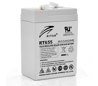 Аккумуляторная батарея RITAR RT655, 6V 5.5Ah (8210)