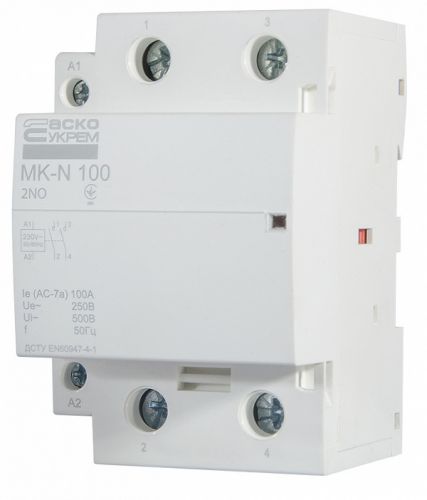 Модульный пускатель Аско MK-N 2P 100A 2NO (A0040030038) - фото 2