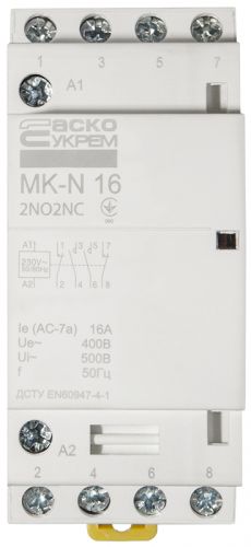 Модульный пускатель Аско MK-N 4P 16A 2NO2NC (A0040030028) - фото 1