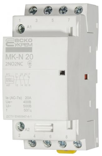 Модульный пускатель Аско MK-N 4P 20A 2NO2NC (A0040030029) - фото 4