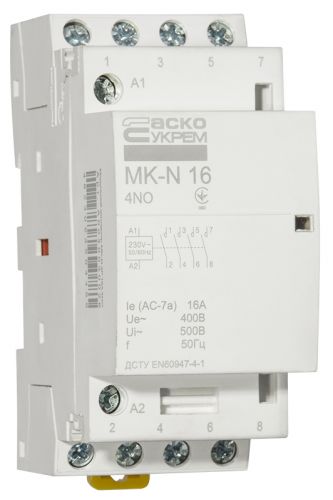 Модульный пускатель Аско MK-N 4P 16A 4NO (A0040030026) - фото 2