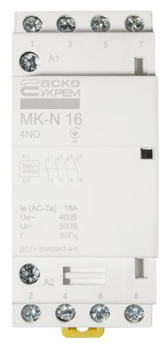 Модульный пускатель Аско MK-N 4P 16A 4NO (A0040030026) - фото 1