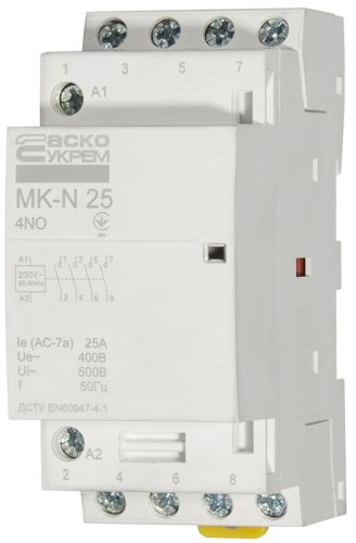 Модульный пускатель Аско MK-N 4P 25A 4NO (A0040030027) - фото 4