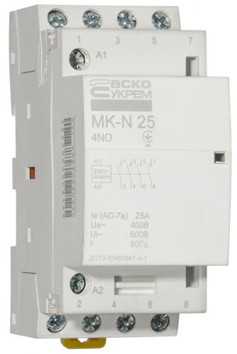Модульный пускатель Аско MK-N 4P 25A 4NO (A0040030027) - фото 2