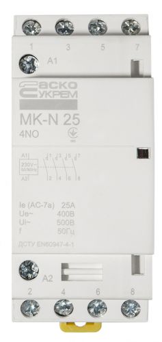Модульный пускатель Аско MK-N 4P 25A 4NO (A0040030027) - фото 1