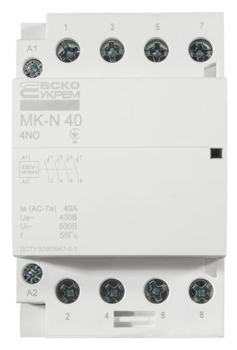 Модульный пускатель Аско MK-N 4P 40A 4NO (A0040030033) - фото 1