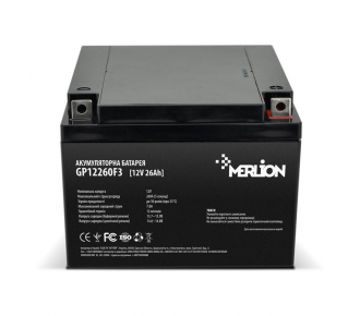 Аккумуляторная батарея MERLION AGM GP12260F3 12 V 26 Ah (13595) Аккумуляторная батарея MERLION AGM GP12260F3 12 V 26 Ah (13595)