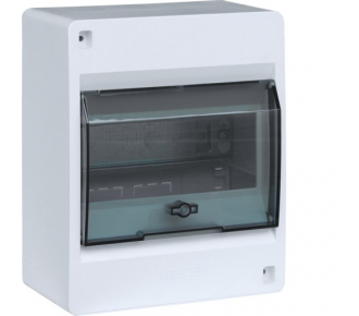 Корпус HAGER Cosmos VD108TD навесной 1х8(черная дверца)