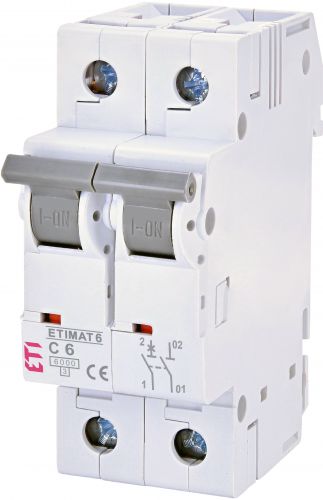 Автоматический выключатель ETI ETIMAT 6 1p+N C 6A (2142512) - фото 1